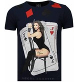 Local Fanatic Poker Tournament - Rhinestone T-shirt - Navy