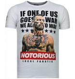 Local Fanatic Conor McGregor - Rhinestone T-shirt - Wit