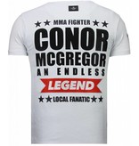 Local Fanatic Conor McGregor - Rhinestone T-shirt - Wit