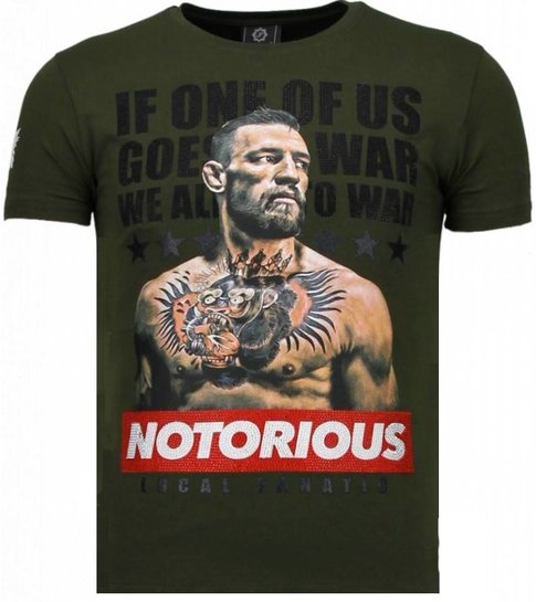 Local Fanatic Conor McGregor - Rhinestone T-shirt - Groen