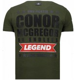 Local Fanatic Conor McGregor - Rhinestone T-shirt - Groen