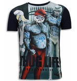 Local Fanatic Thug Life - Digital Rhinestone T-shirt - Navy