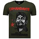 Che Guevara Comandante - Rhinestone T-shirt - Groen
