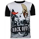 Back Off - Digital Rhinestone T-shirt - Zwart