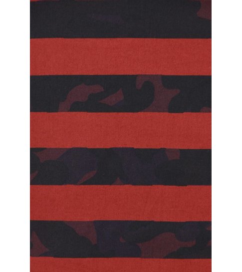 TONY BACKER Italiaanse Overhemden - Slim Fit Overhemd - Blouse Big Stripe Camouflage Pattern - Rood