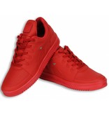 Cash Money Heren Schoenen - Heren Sneaker Low - States Full Red - Rood