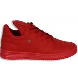 Cash Money Heren Schoenen - Heren Sneaker Low - States Full Red - Rood