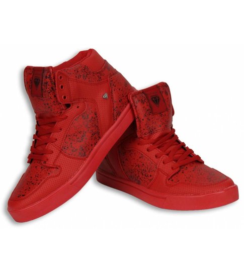 Cash Money Heren Schoenen - Heren Sneaker High - Touch Red Black