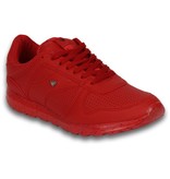 Cash Money Heren Schoenen - Heren Sneaker Low Runners - Rood