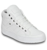 Cash Money Heren Schoenen - Heren Sneaker Mid High - Wit