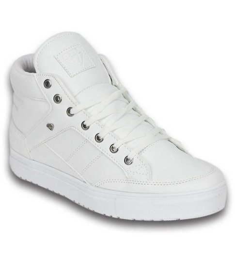 Cash Money Heren Schoenen - Heren Sneaker Mid High - Wit