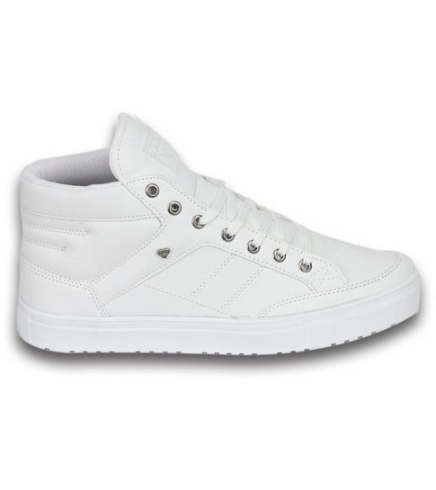 Cash Money Heren Schoenen - Heren Sneaker Mid High - Wit