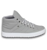 Cash Money Heren Schoenen - Heren Sneaker Mid High - Grey White - Grijs