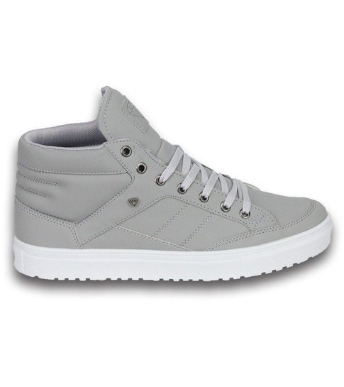 Cash Money Heren Schoenen - Heren Sneaker Mid High - Grey White - Grijs