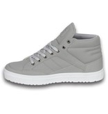 Cash Money Heren Schoenen - Heren Sneaker Mid High - Grey White - Grijs