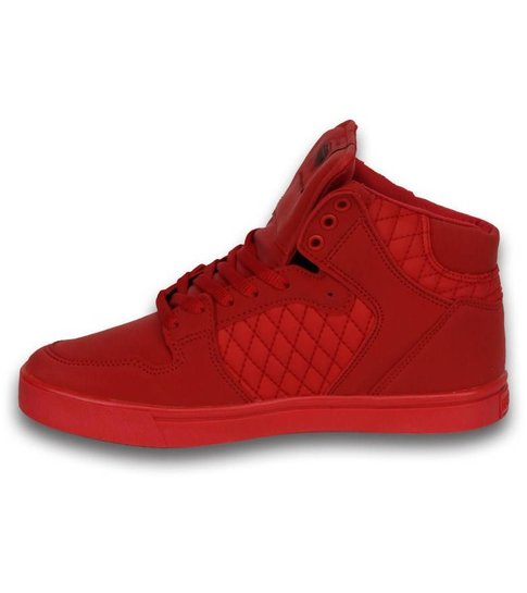 Cash Money Heren Schoenen - Heren Sneaker High - Jailor Red Matt Full Re