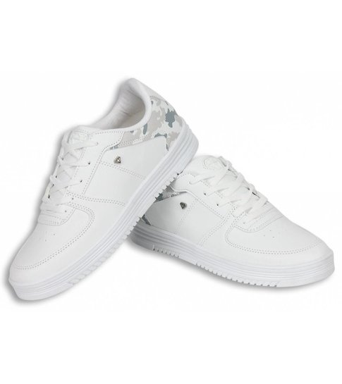 Cash Money Heren Schoenen - CMS77- Army Full White - Wit