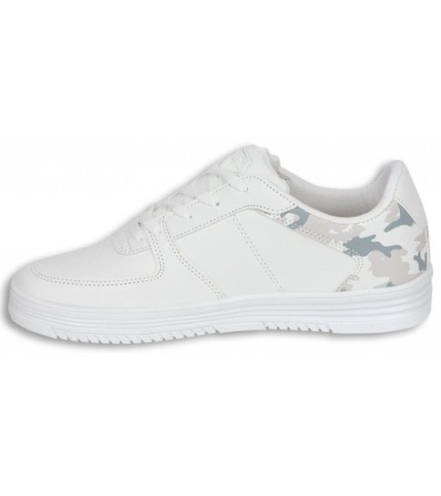 Cash Money Heren Schoenen - CMS77- Army Full White - Wit