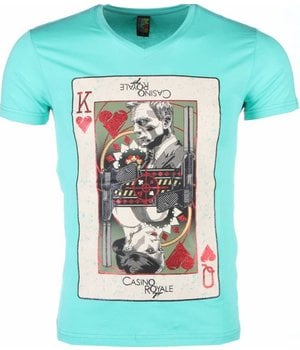 Local Fanatic T-shirt - James Bond Casino Royale Print - Groen