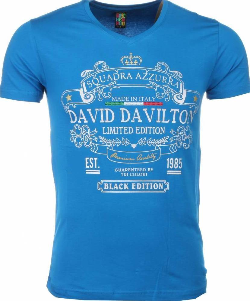 Mascherano T Shirt Black Edition Print Blauw mascherano kopen in de aanbieding Mascherano T Shirt Black Edition Print Blauw mascherano kopen in de aanbieding