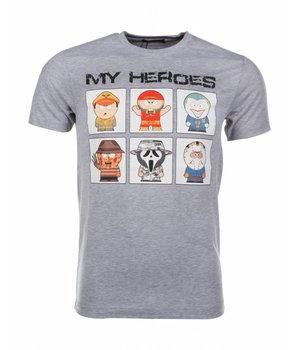 Local Fanatic T-shirt My Heroes - Grijs