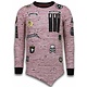Longfit Asymmetric Embroidery - Sweater Patches - US Army - Roze