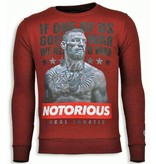 Local Fanatic Conor McGregor - Rhinestone Sweater - Bordeaux