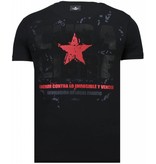 Local Fanatic Presidente - Rhinestone T-shirt - Zwart