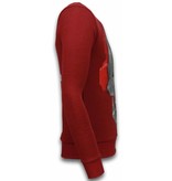 Local Fanatic Skull Beat - Rhinestone Sweater - Bordeaux