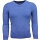 Casual Trui - Exclusive Blanco V-Hals - Blauw