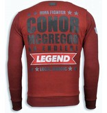 Local Fanatic Conor McGregor - Rhinestone Sweater - Bordeaux
