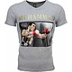 T-shirt - Muhammad Ali Glossy Print - Grijs