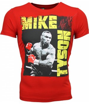 Local Fanatic T-shirt - Mike Tyson Glossy Print - Rood