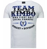 Local Fanatic Kimbo Slice - Rhinestone T-shirt - Wit