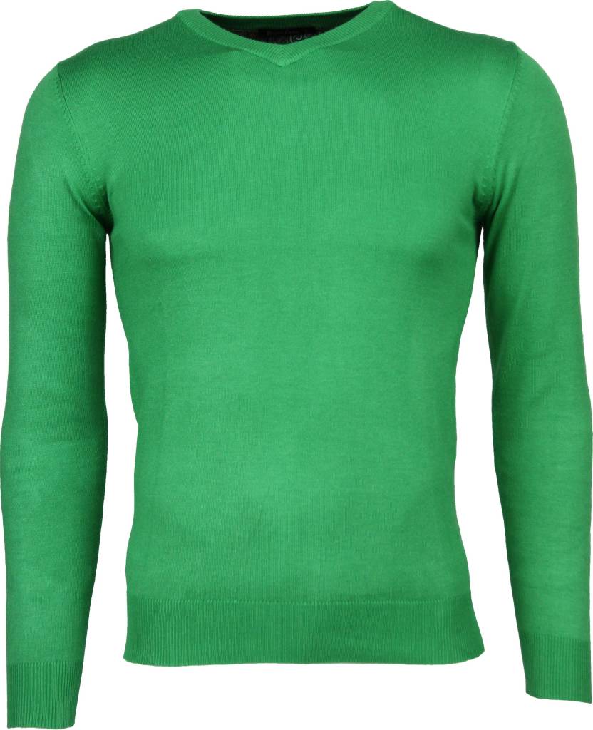 Bruno Leoni Casual Trui Exclusive Blanco V Hals Groen bruno leoni kopen in de aanbieding