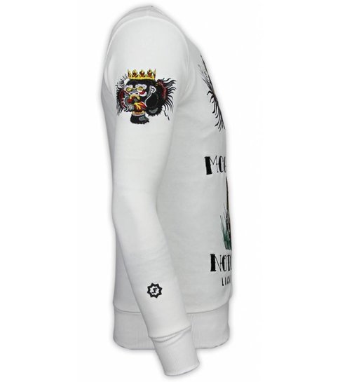 Local Fanatic McGregor Notoriuous Tattoo - Embroidery Sweater - Wit