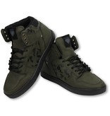 Cash Money Heren Schoenen - Heren Sneaker High - Army Khaki Black