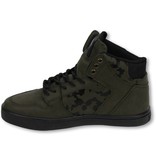 Cash Money Heren Schoenen - Heren Sneaker High - Army Khaki Black