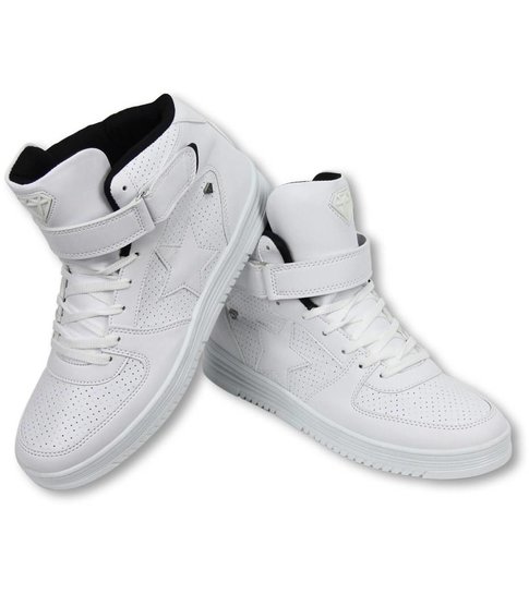 Cash Money Heren Schoenen - Heren Sneaker High - Star White Black