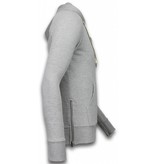 BB  Bread & Buttons Casual Vest - Sweater Heren Side Zippers - Grijs