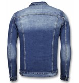 TRUE RISE Spijkerjasje - Stone Wash Spijkerjasje Heren Denim Jacket - Blauw