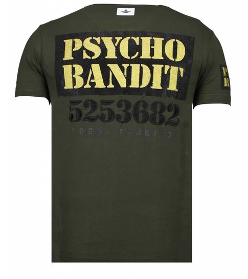 Local Fanatic Bad Dog - Rhinestone T-shirt - Khaki