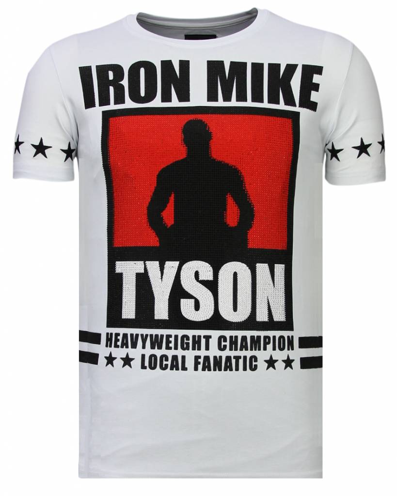 Local Fanatic Iron Mike Tyson Rhinestone T Shirt Wit local fanatic kopen in de aanbieding