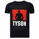 Iron  Mike Tyson - Rhinestone T-shirt - Navy