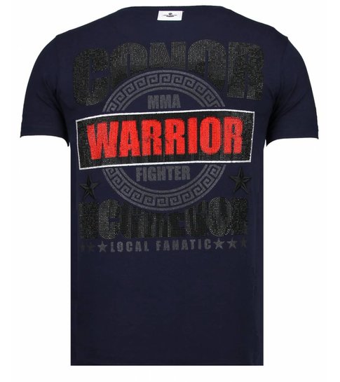 Local Fanatic Conor Notorious Warrior - Rhinestone T-shirt - Navy