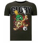 Local Fanatic Glory Martial - Rhinestone T-shirt - Khaki