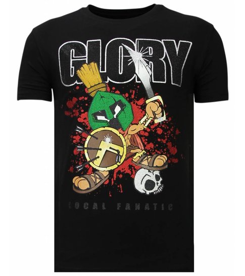 Local Fanatic Glory Martial - Rhinestone T-shirt - Zwart