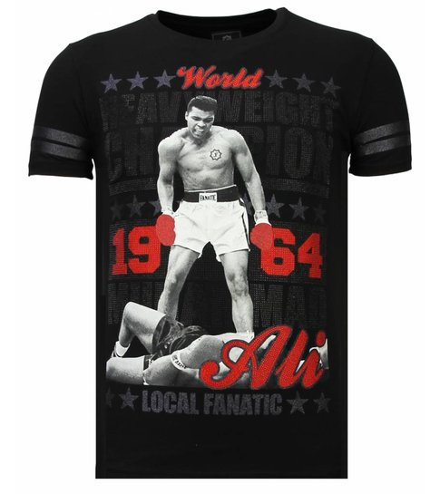 Local Fanatic Greatest Of All Time - Ali T-shirt - Zwart