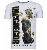 Local Fanatic Notorious King - Conor McGregor  Rhinestone T-shirt - Wit