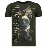 Local Fanatic Notorious King - Conor McGregor Rhinestone T-shirt - Khaki